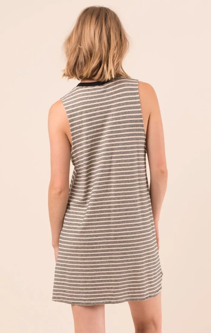 Afends Womens Strike - Hemp - Graphic Bandcut Dress