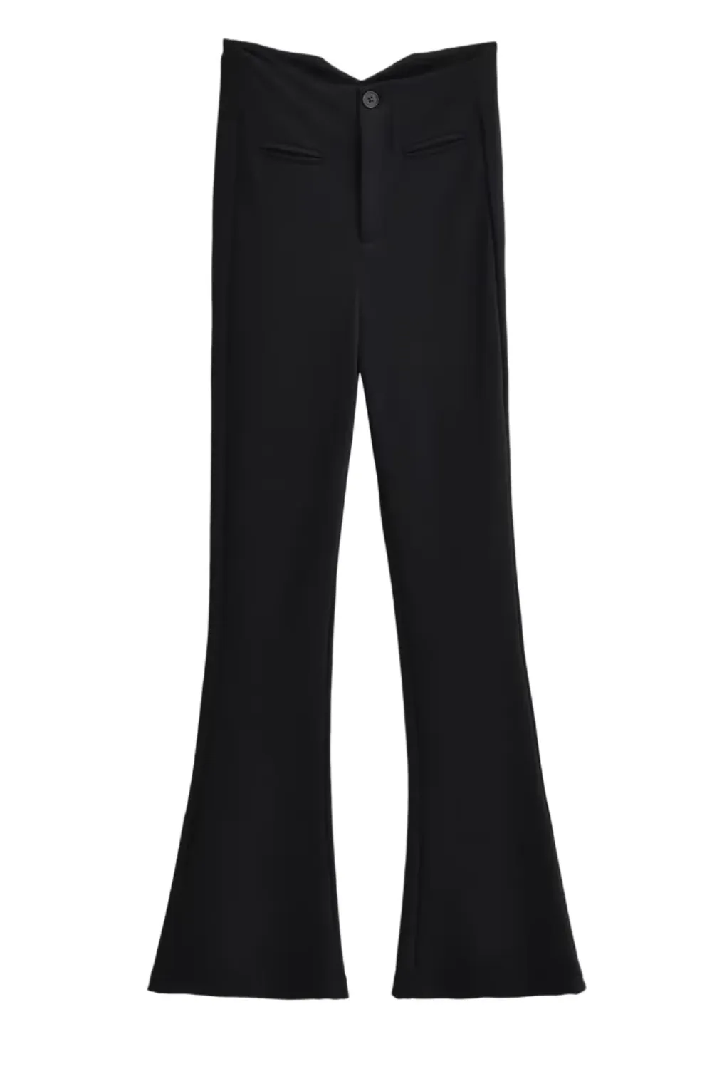 'Brielle' High-Waist Slit Flared Trousers (4 Colors)