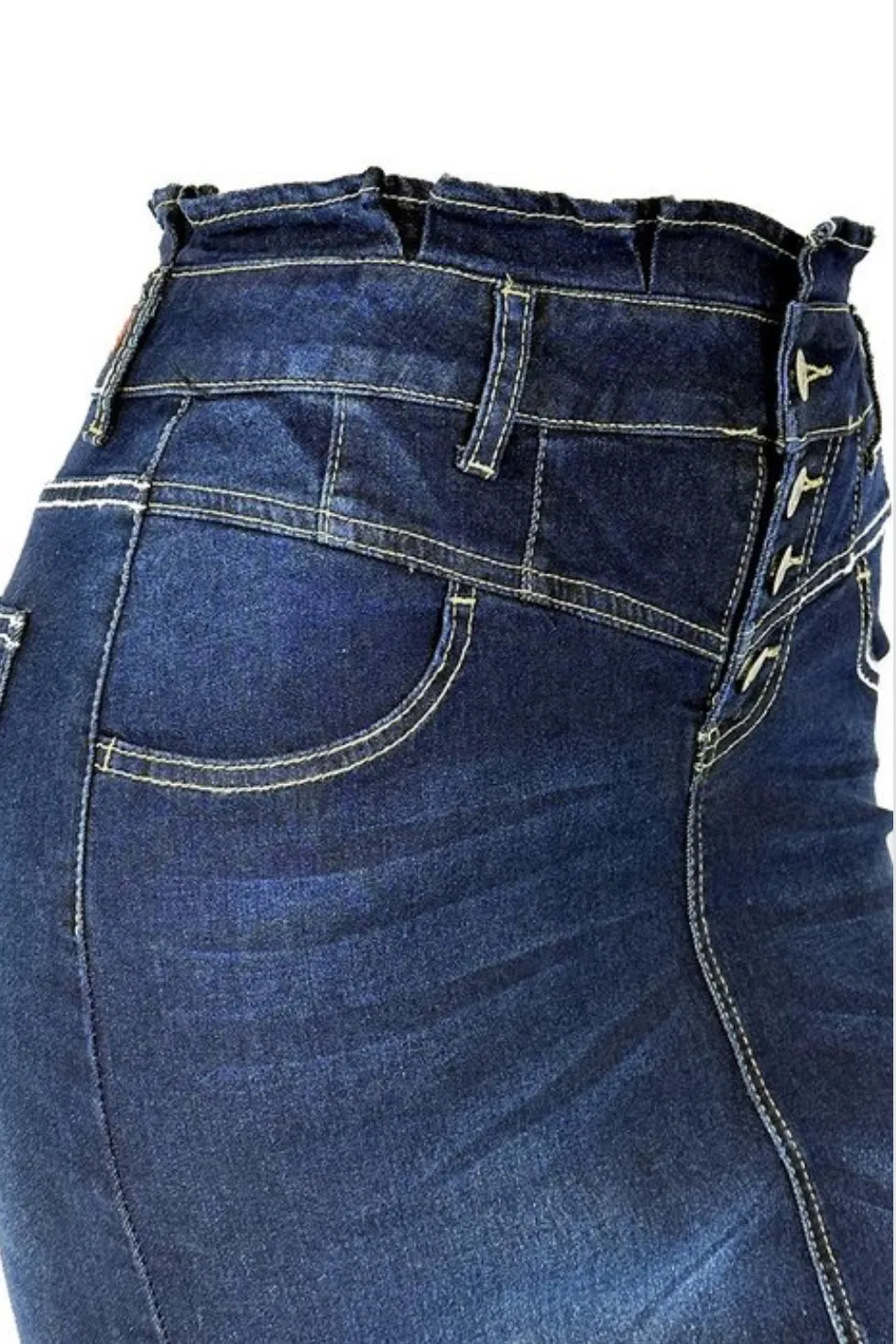 Caitlin Dark Indigo Denim Skirt