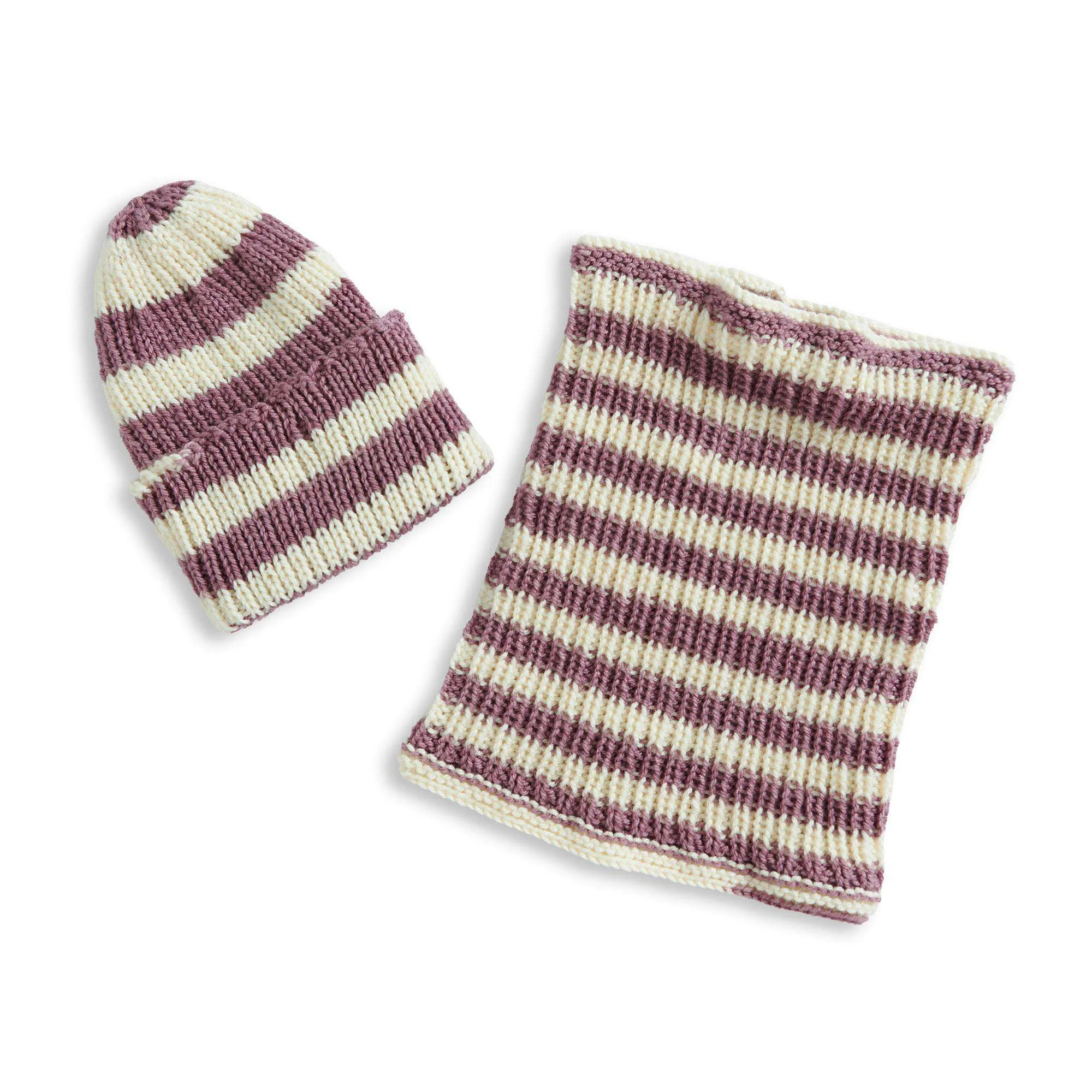 Caron Knit Hat & Cowl Knit Set