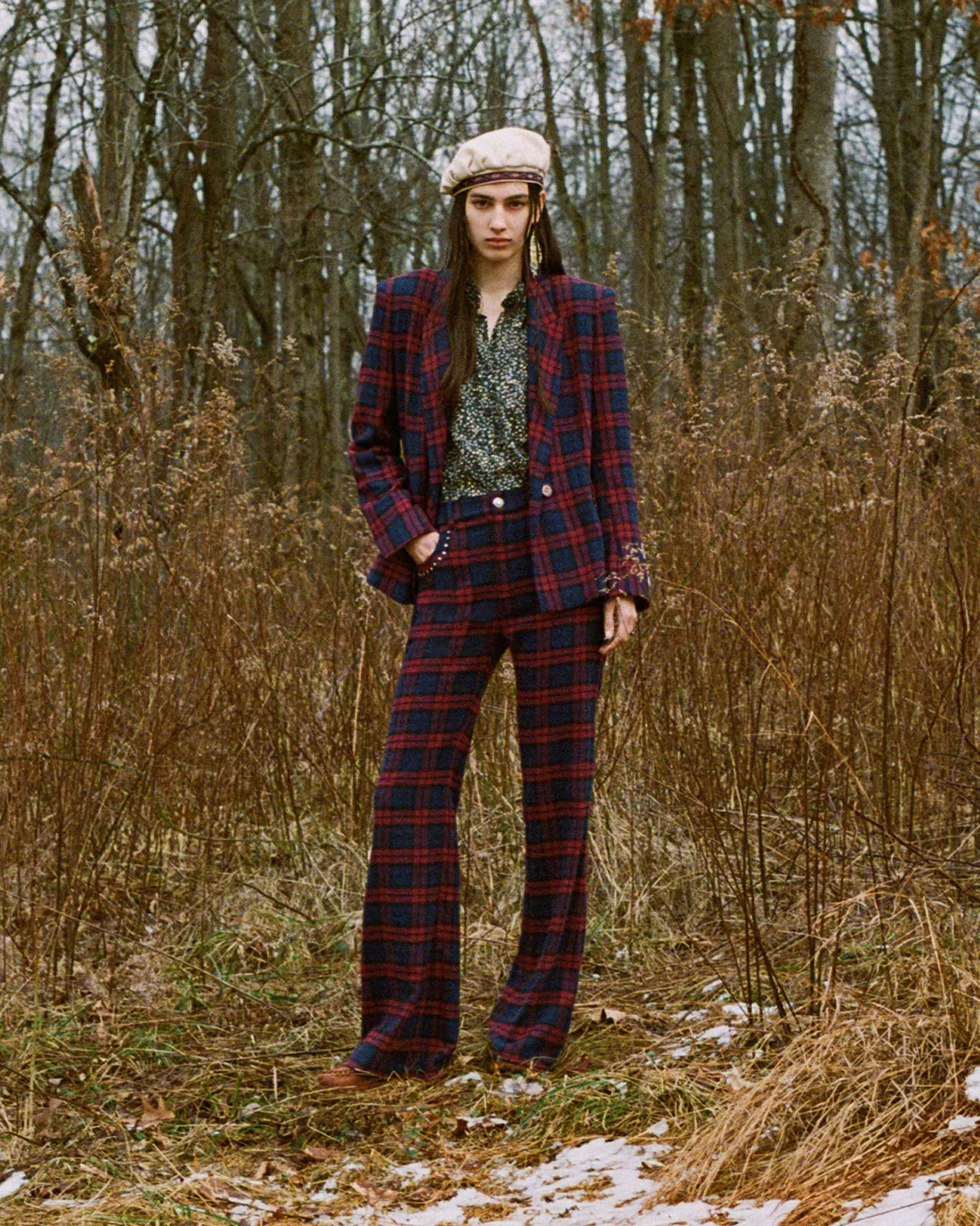 Dree Berry Plaid Blazer