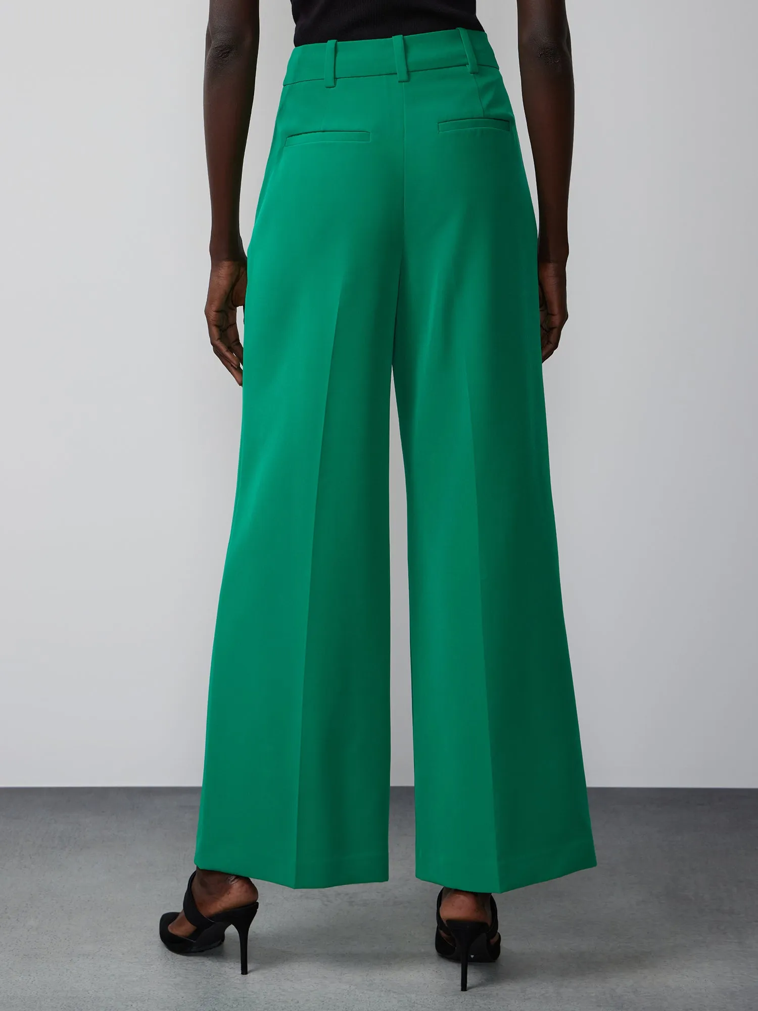 High Rise Wide Leg Seam Pant