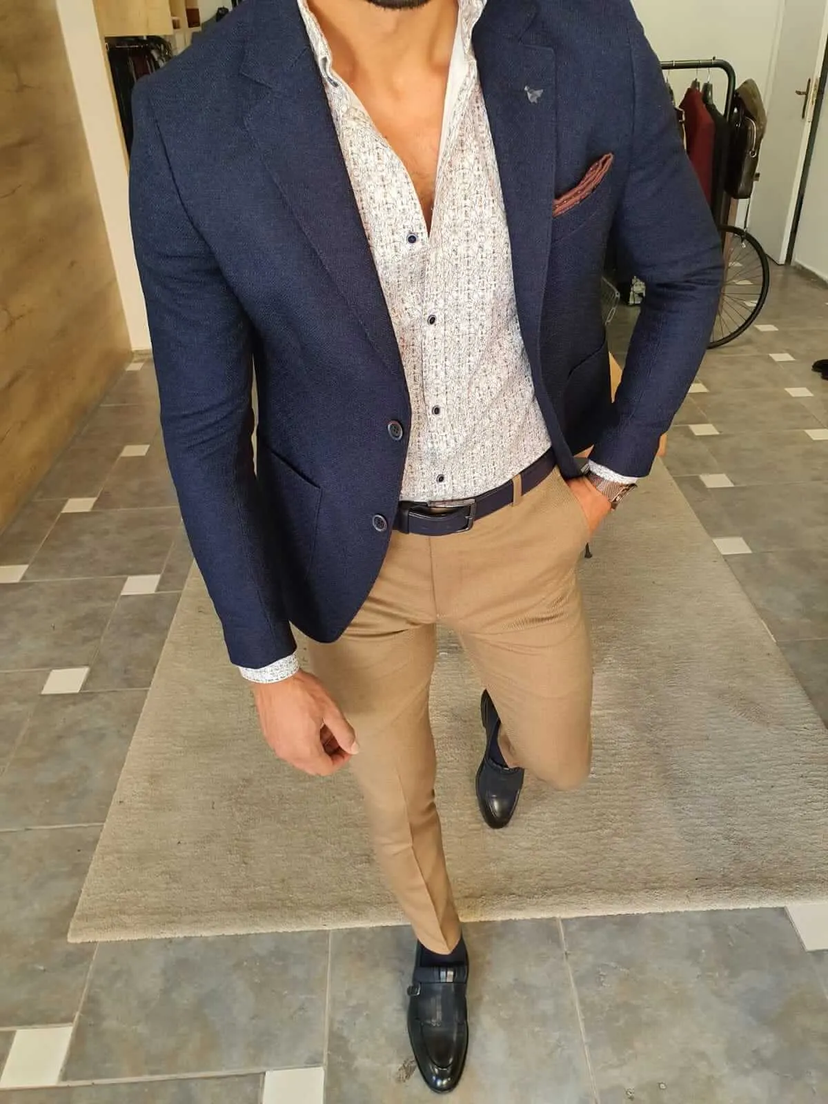 HolloMen BELLINGHAM NAVY BLUE JACKET