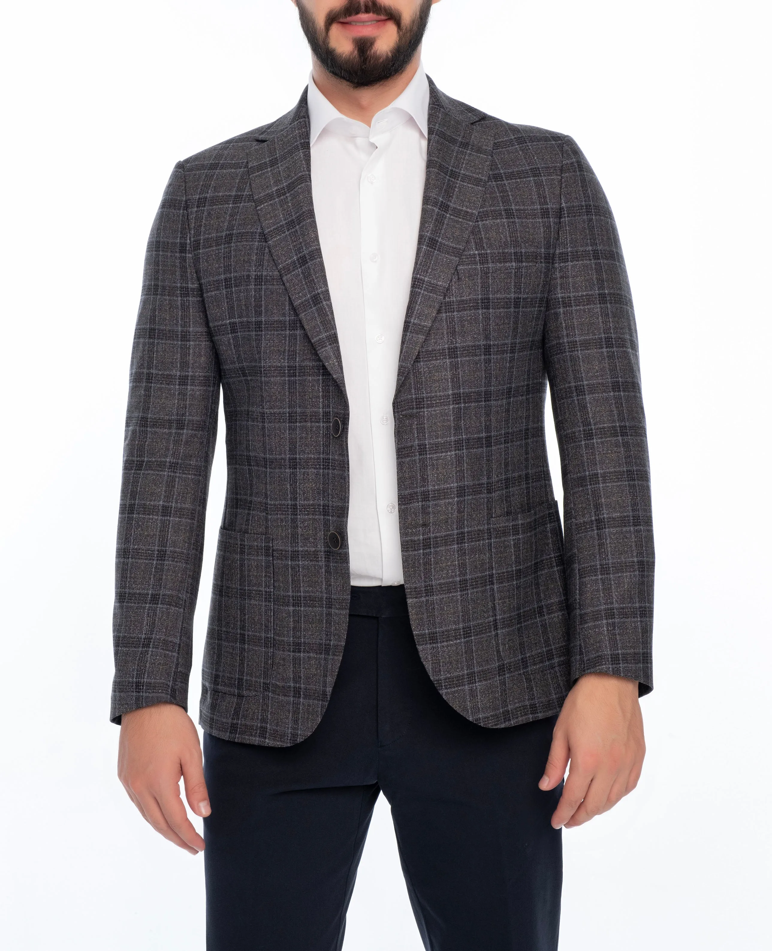 LORENZO REGULAR FIT PLAID SPORT COAT