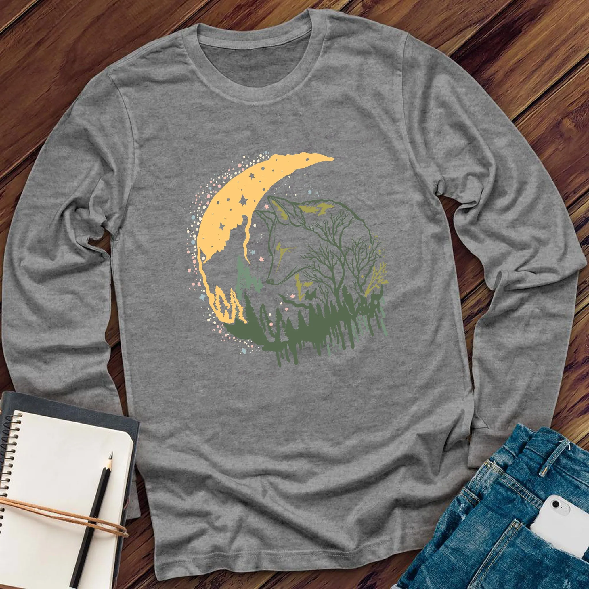 Lunar Wolf Forest Long Sleeve