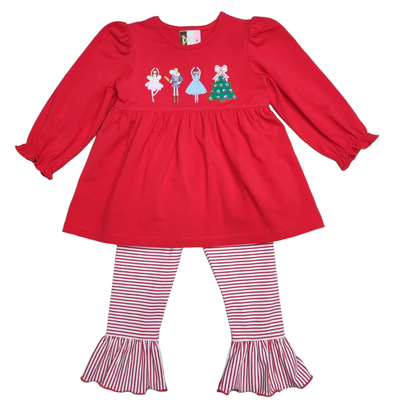 Nutcracker Applique Ruffle Pants Set