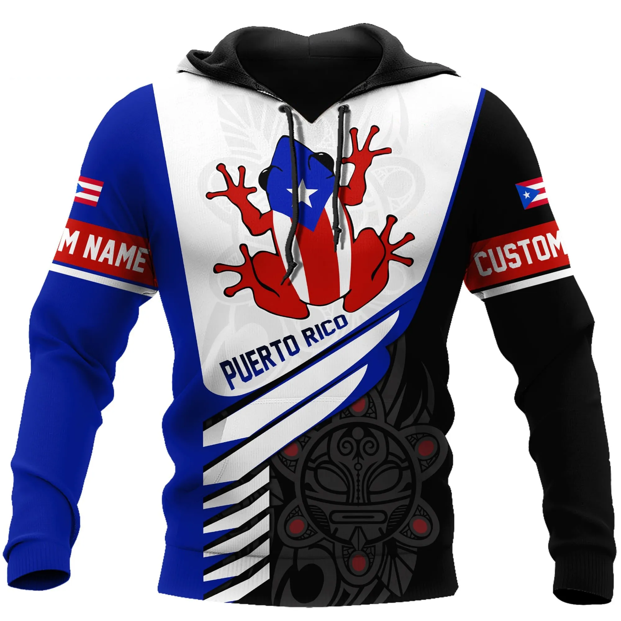 Personalized Name Puerto Rico Any Style Coqui Frog 3D All Over Printed Hoodie Shirts