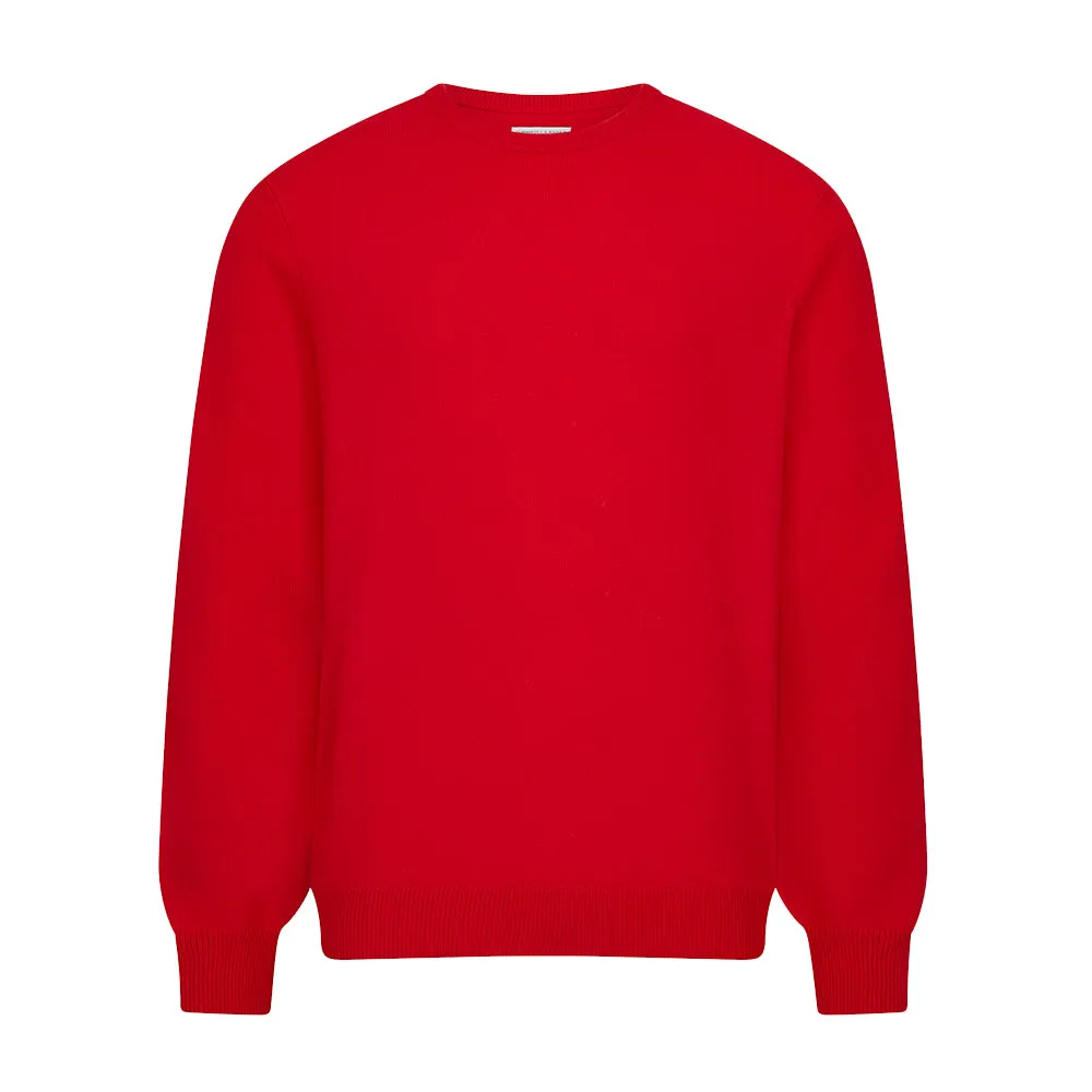 Red Cashmere Round Neck Jumper