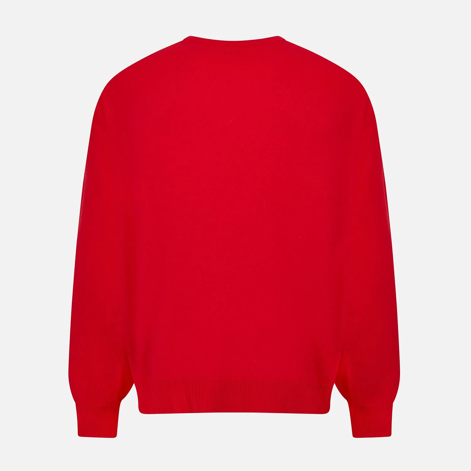 Red Cashmere Round Neck Jumper