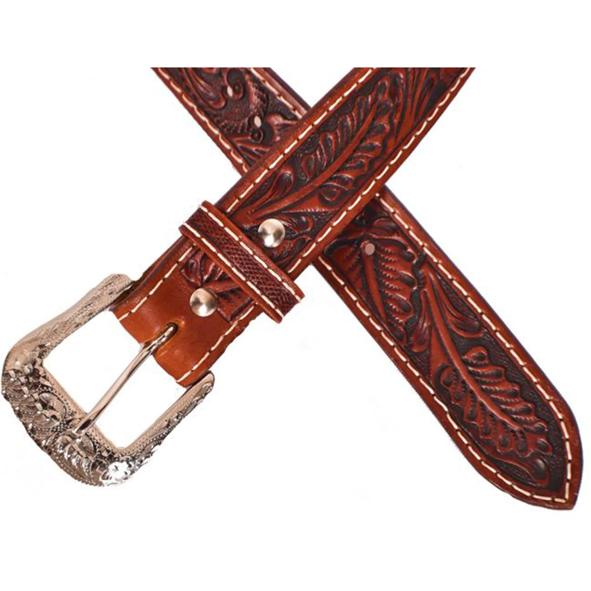 Shiloh Men's Acorn Leather Belt