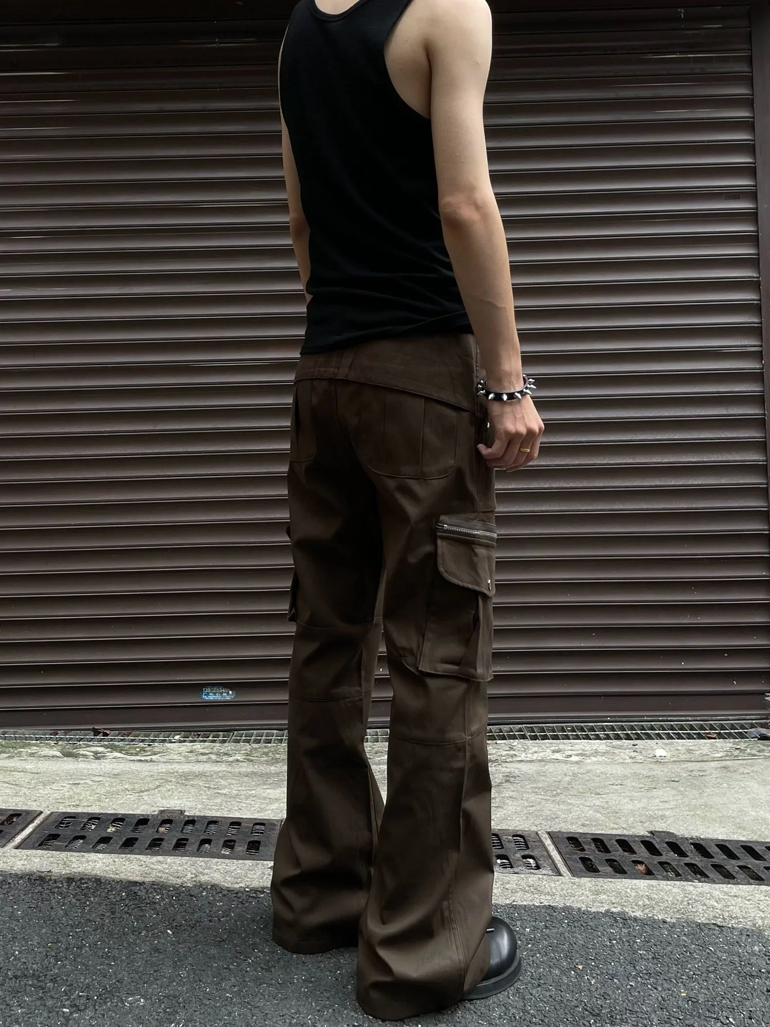 Straight Leg Flared Cargo Pants