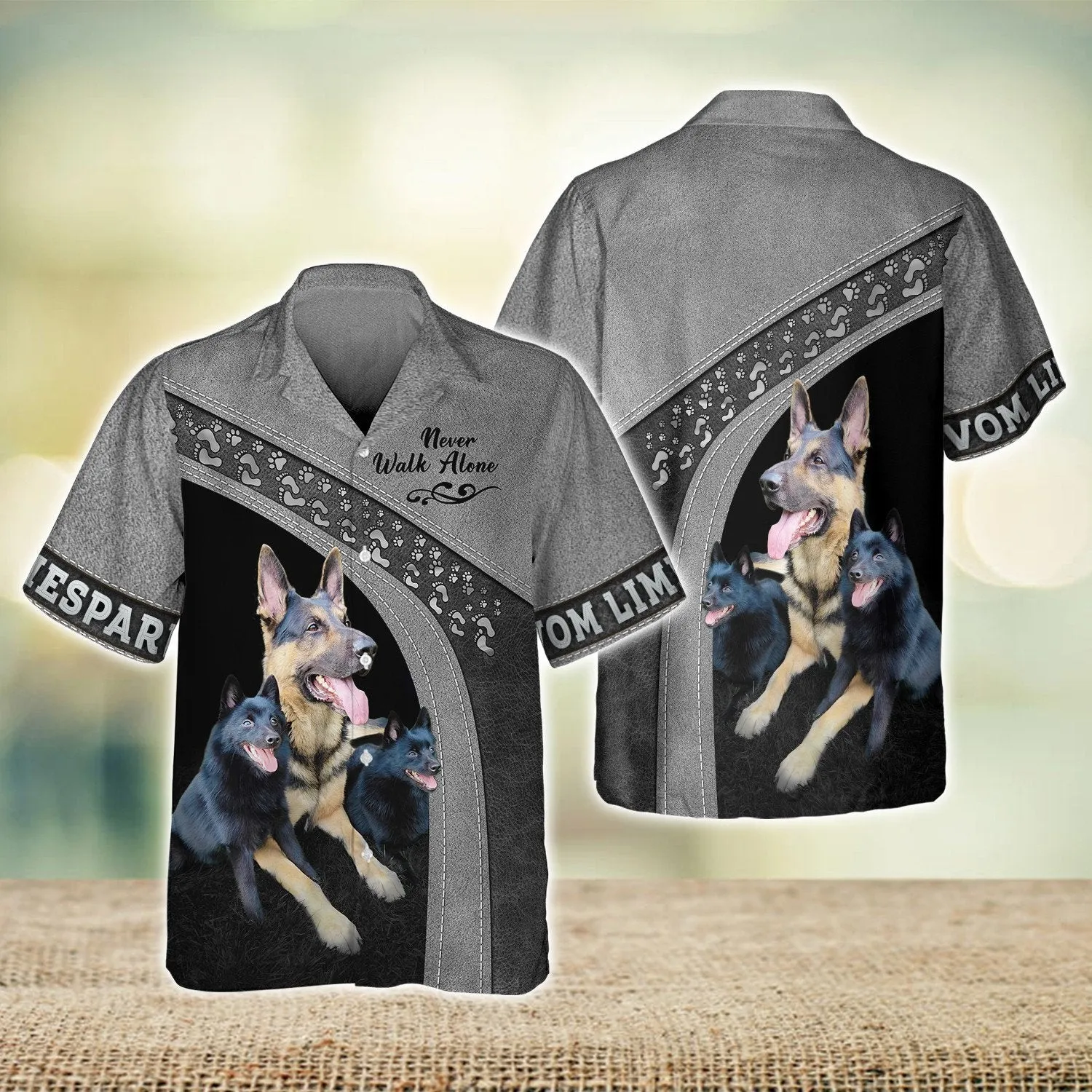 Vom Limespark Love Never Walk Alone Love 3D Full Print Shirts, Shirt For Dog Lovers, Dog Memorial Gifts for loss of Dog