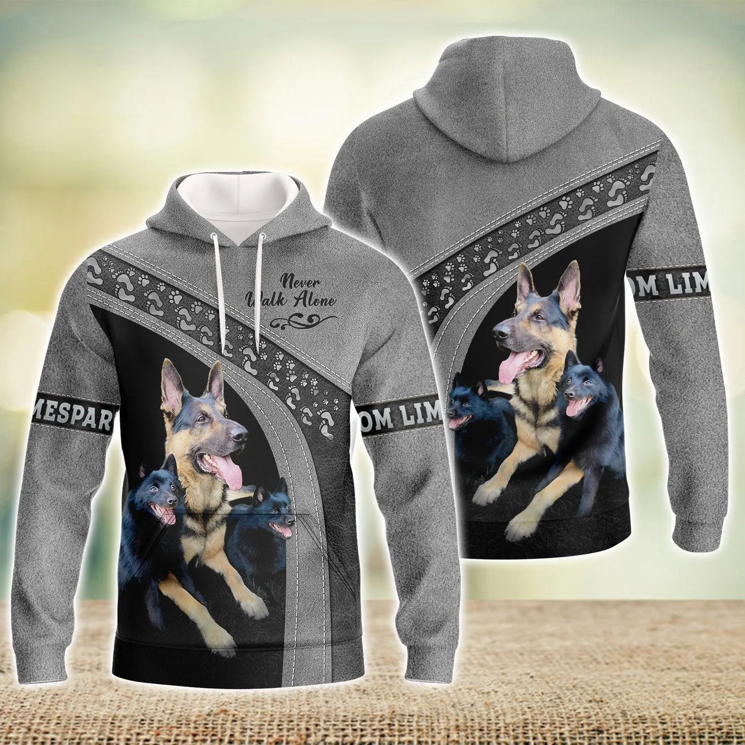 Vom Limespark Love Never Walk Alone Love 3D Full Print Shirts, Shirt For Dog Lovers, Dog Memorial Gifts for loss of Dog