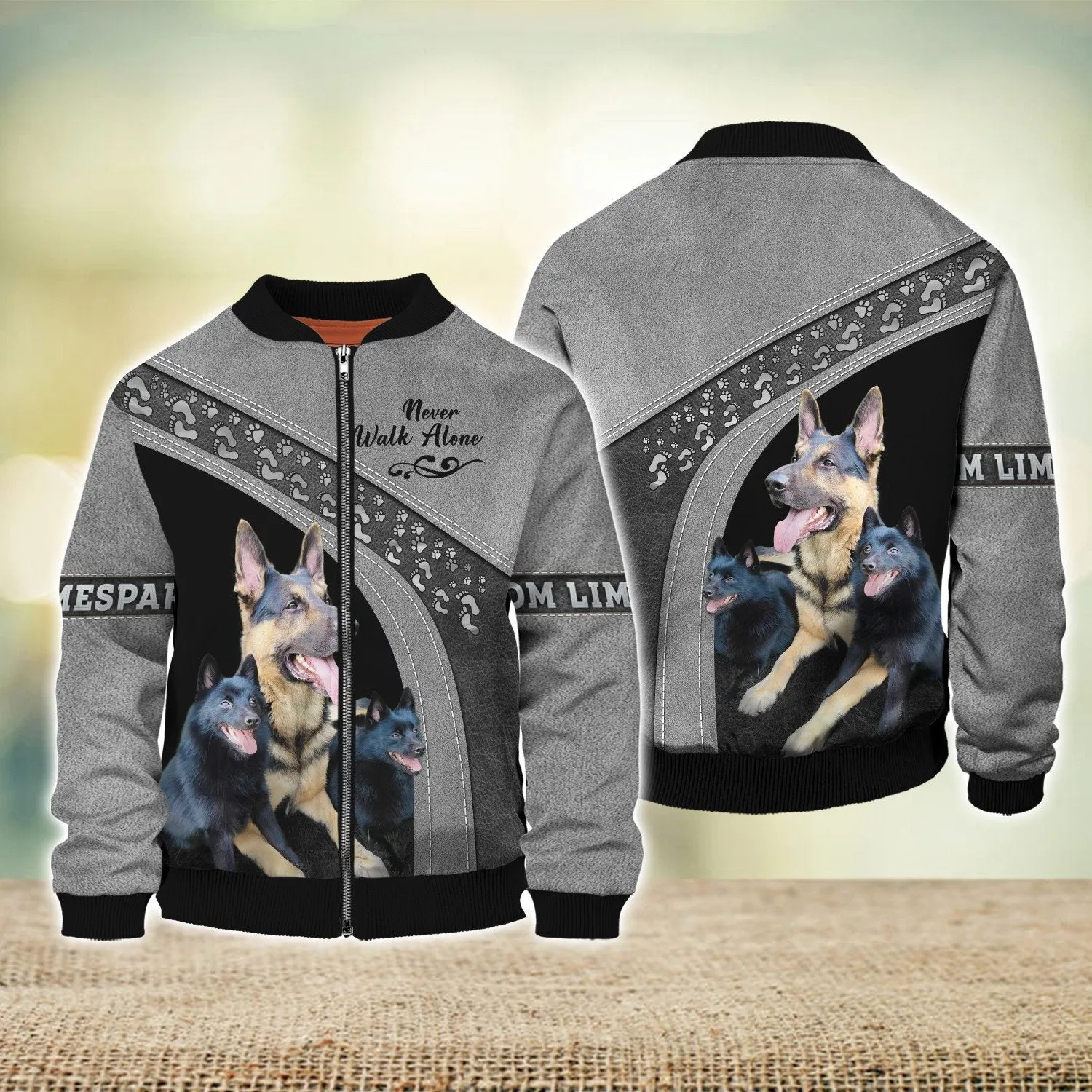 Vom Limespark Love Never Walk Alone Love 3D Full Print Shirts, Shirt For Dog Lovers, Dog Memorial Gifts for loss of Dog