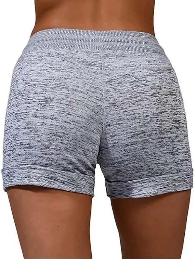 Women's Shorts Cotton Blend Black Grey Fashion Casual Weekend Side Pockets Short Comfort Letter S M L XL 2XL