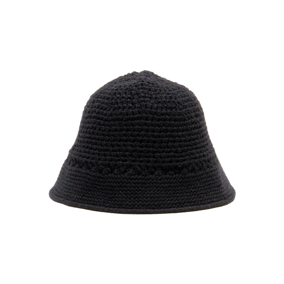 WOOL KNIT HAT - Black